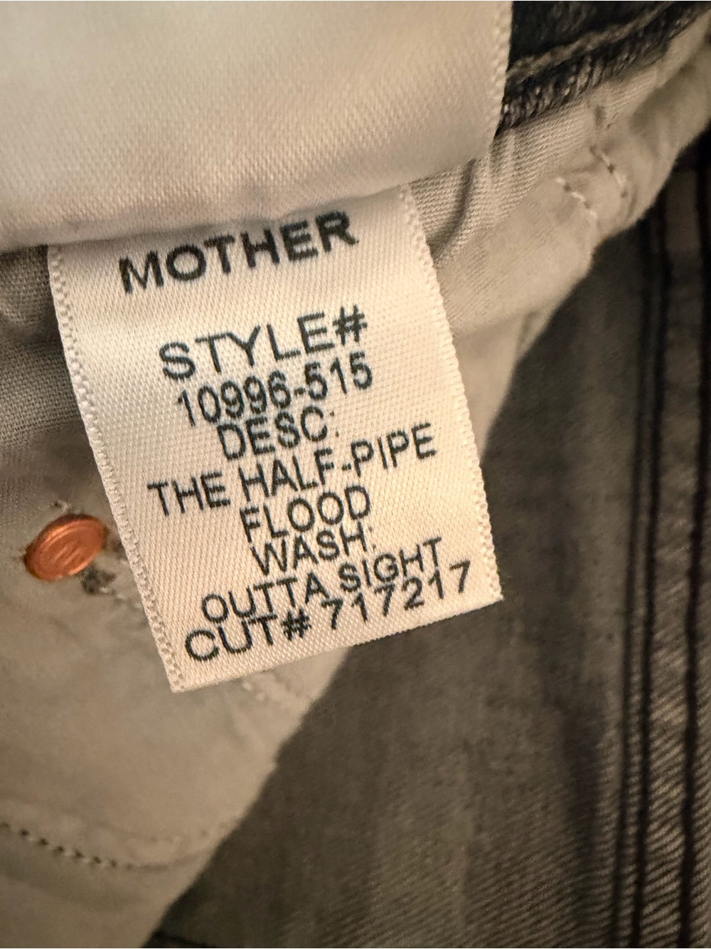 MOTHER - The Half Pipe Flood - Outta Sight Sz 29 🔥DEAD STOCK🔥 - Picture 13 of 16